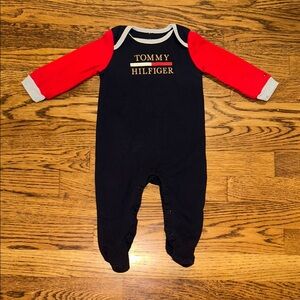 Tommy Hilfiger Kids Red and Black Footie